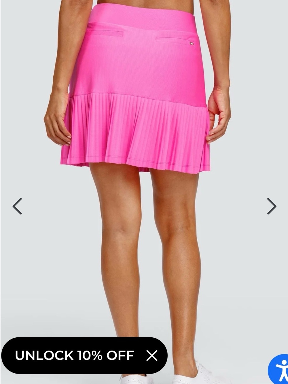 Tail Hot Pink Pleated Hem Skater Skirt